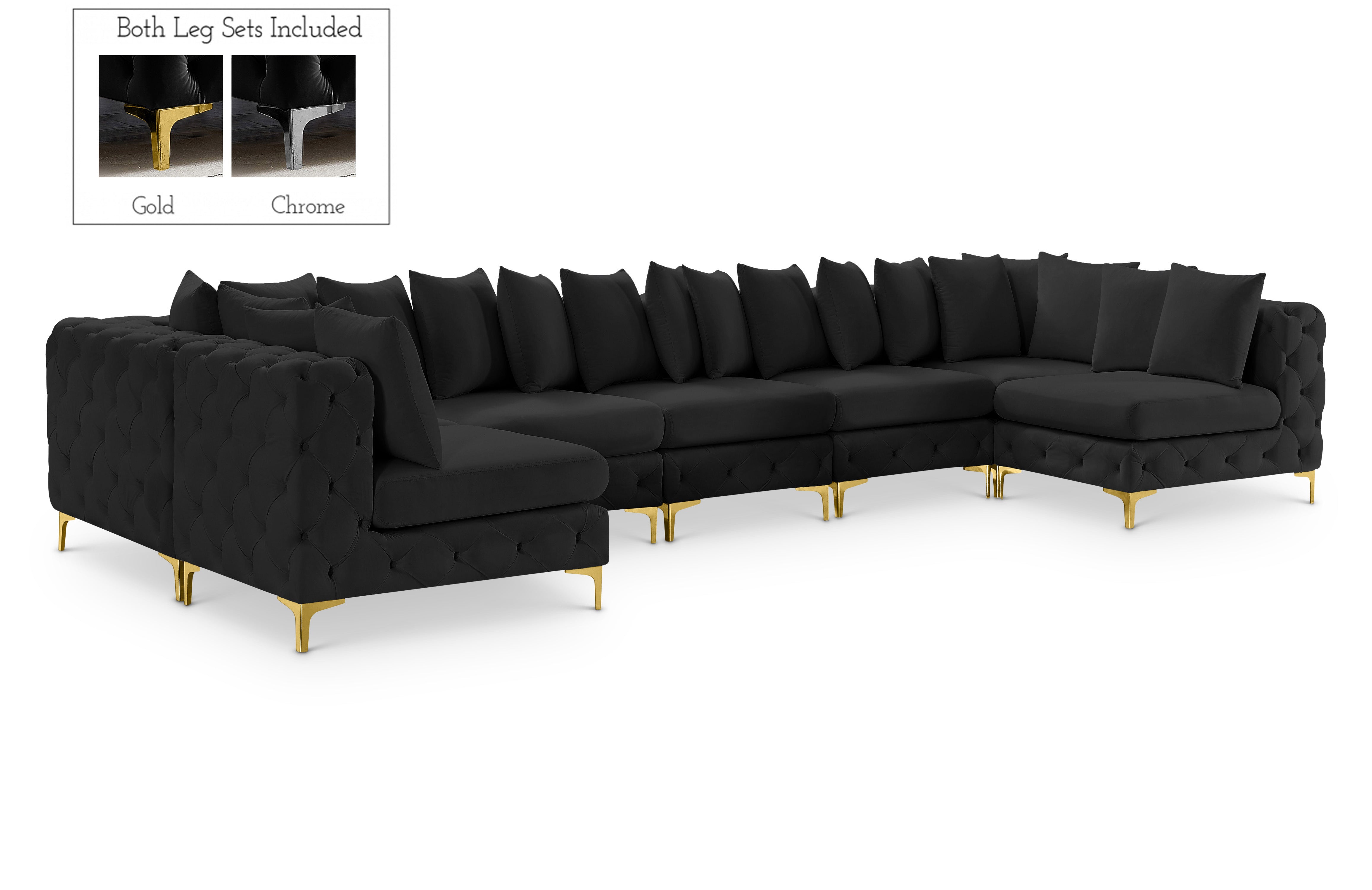 Sectionnel modulaire en velours Tremblay