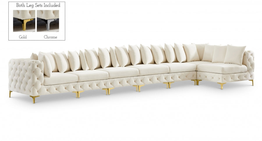 Sectionnel modulaire en velours Tremblay