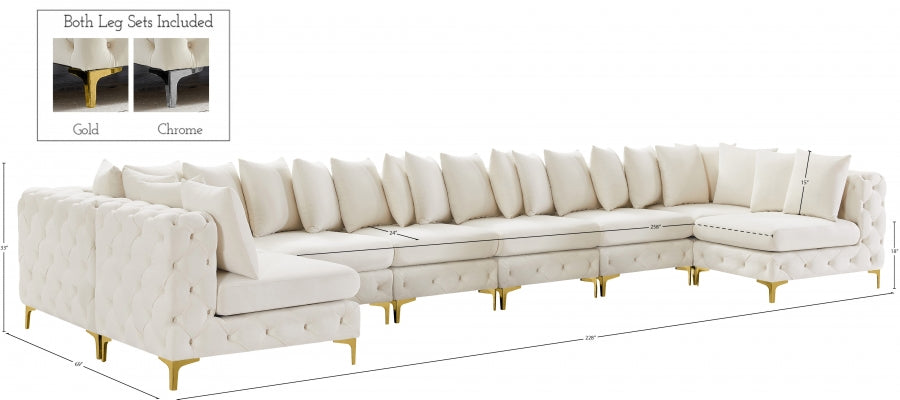 Sectionnel modulaire en velours Tremblay