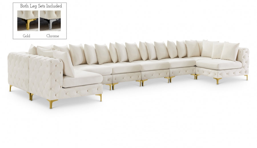 Sectionnel modulaire en velours Tremblay
