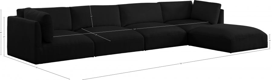 Sectionnel modulaire en tissu Ease