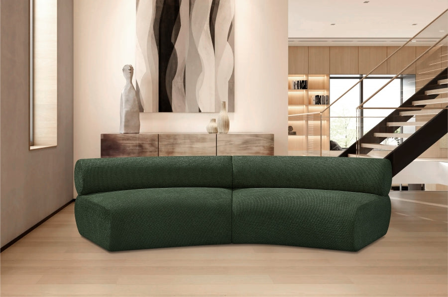 Ensemble Bale 2pc : Sofa Modulaire en Chenille Hachurée