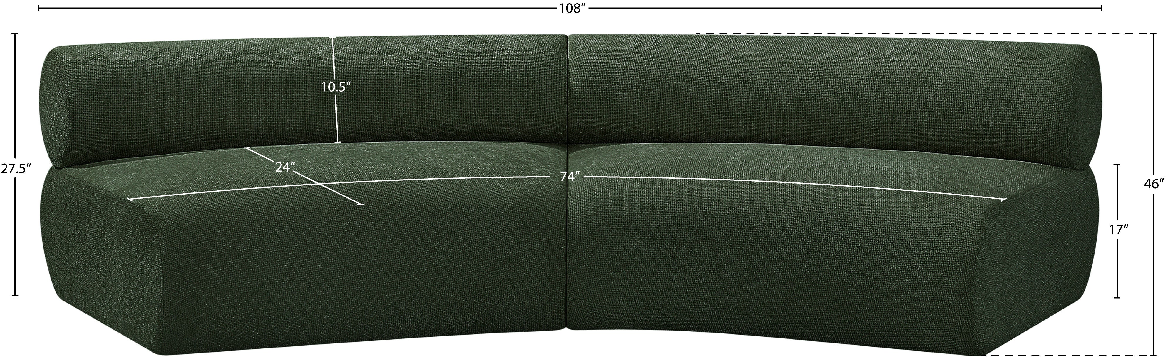 Ensemble Bale 2pc : Sofa Modulaire en Chenille Hachurée